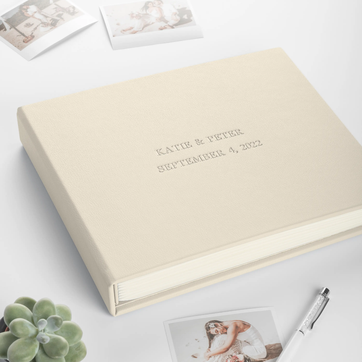 Picture of Eco Leather Wedding Guest Book 