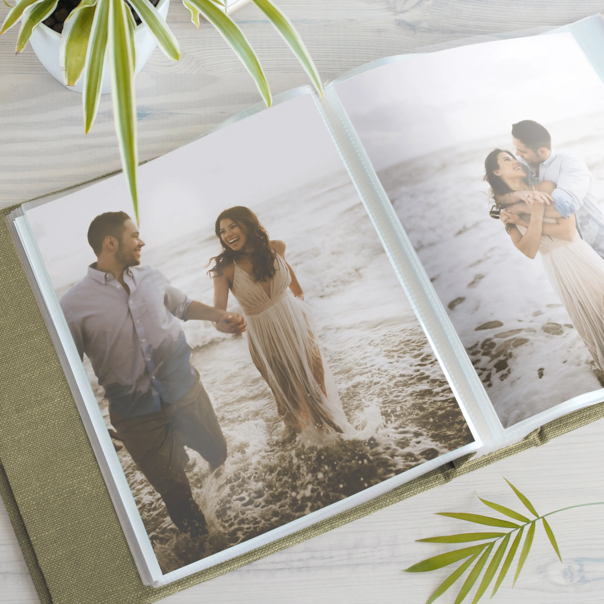 Luxury wedding photo albums, guest books, keepsake boxes - Arcoalbum. Linen  Baby Slip In Photo Album for 40-400 5x7 Photos, #B107