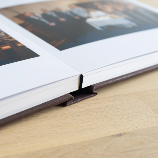 Picture of Eco Leather Lay Flat Photo Book, Glass Cover, Size S (8x6", 8x8")