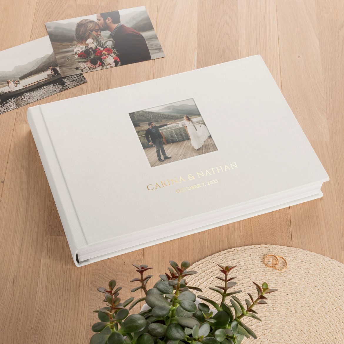 Picture of Velvet Lay Flat Photo Book, Photo Window, Size  L (15x10", 16x12", 18x12")