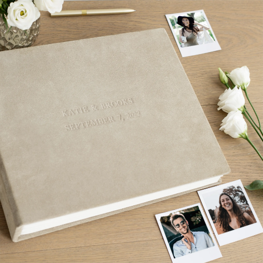 Picture of Suede Wedding Guest Book