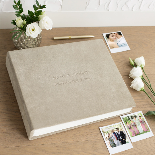 Picture of Suede Wedding Guest Book