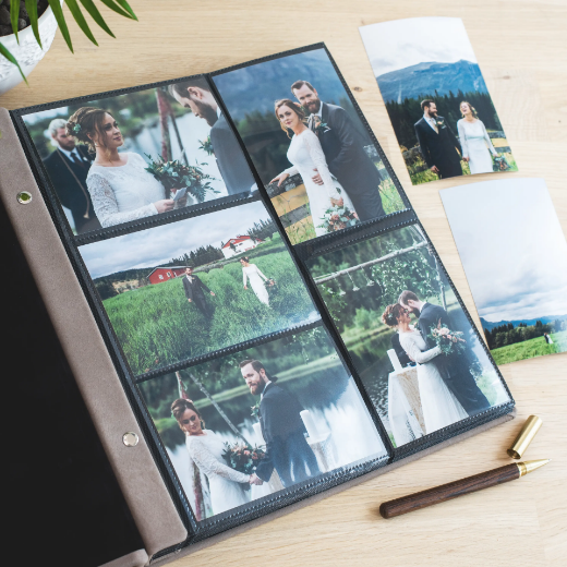 Picture of Leather Slip In Photo Album with Photo Window for 100-1000 4x6 Photos
