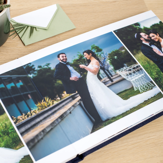 Picture of Linen Lay Flat Photo Book, Embossed, Size M (8x10", 8x12", 10x8", 12x8", 10x10", 12x12")