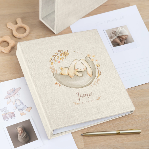Picture of Linen Baby Photo Book, Limited Bunny Edition #B15UV