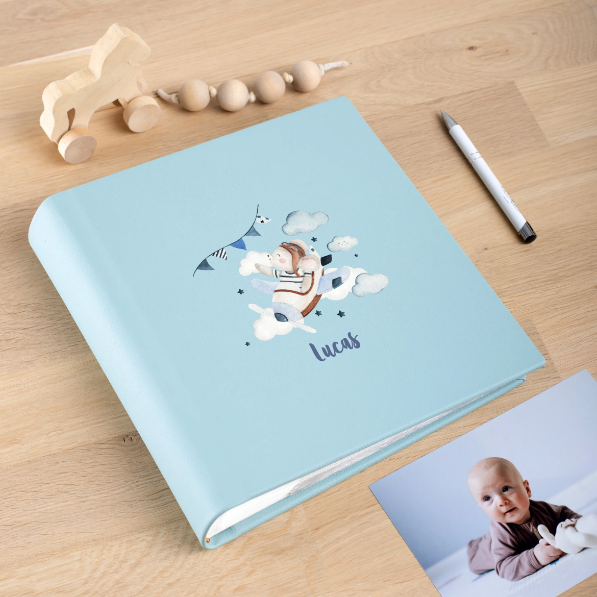 Picture of Eco Leather Baby Slip In Photo Album for 200 4x6 Photos , #B2