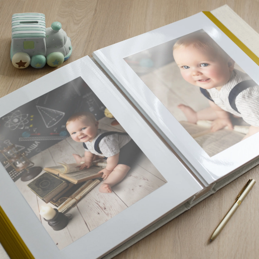 Picture of Linen Baby Self Adhesive Photo Album #B20UV
