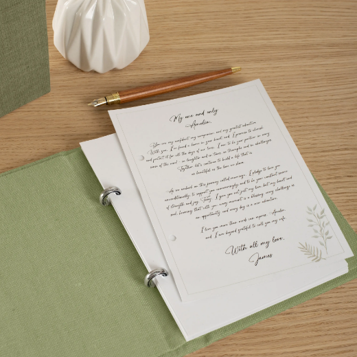 Picture of Set of 2 Linen Vow Books, #W213